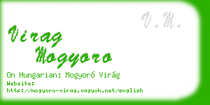 virag mogyoro business card